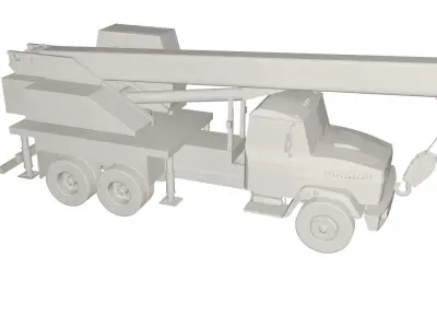 Kraz crane truck 3D model