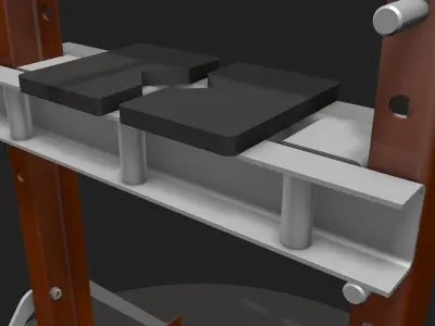 Hydraulic Bench Press 3D model