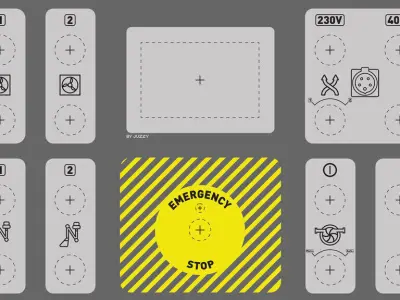 Workshop electrical box Low-poly 3D model