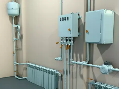 Heating System Pipeline M1 3D model