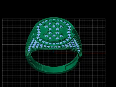 Print Ready STL 3DM  Gents Rings Diamond Men Ring  3D print model 128