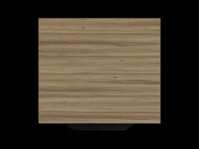 Walnut And Black Bedside Table Low-poly 3D model