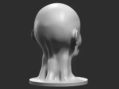 human head modern sculpture 3d print model 93 3D print model