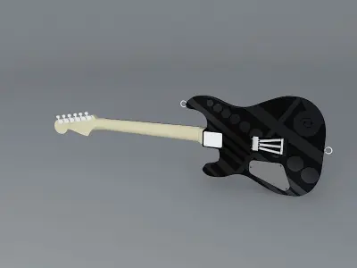 Eddie Van Halen unchained guitar Free 3D model
