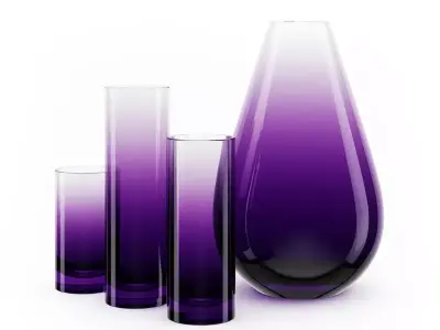 Decorative Glass Vases 3D model