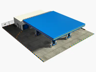 Gas Station 3D model