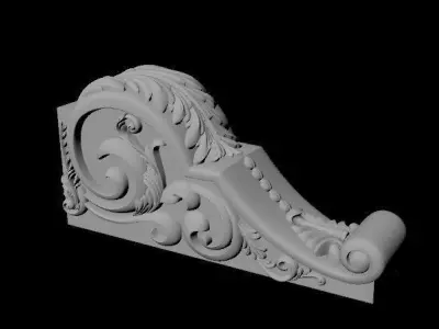 pilaster gold bookends 3D model