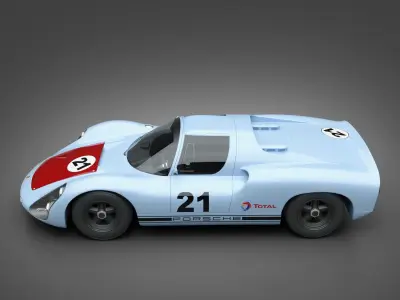 1966 Porsche 910 Race Car 3D model