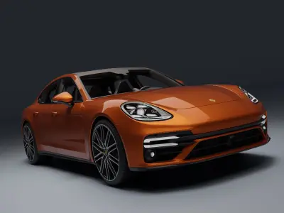 Porsche Panamera Turbo S Low-poly 3D model
