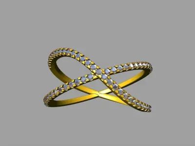 X cross ring 3D print model