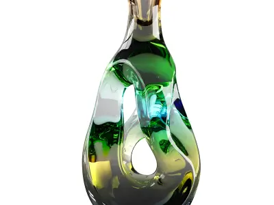 Vase decor Low-poly 3D model 15