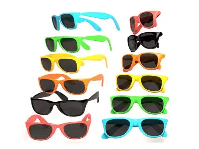 COLOR SUNGLASES  Low-poly 3D model