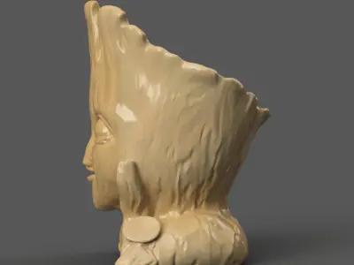 Cute groot Character Planter 3D STL File for Home Decor 3D print model