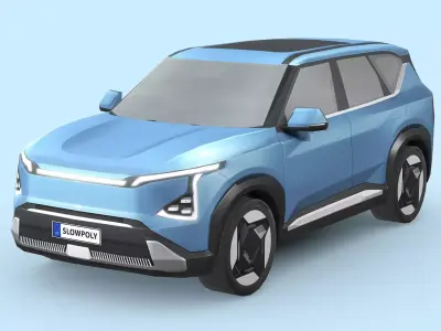 Kia EV5 2024 Low-poly 3D model
