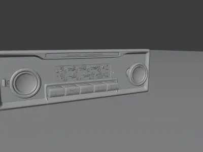 Vintage Car Stereo 3D model