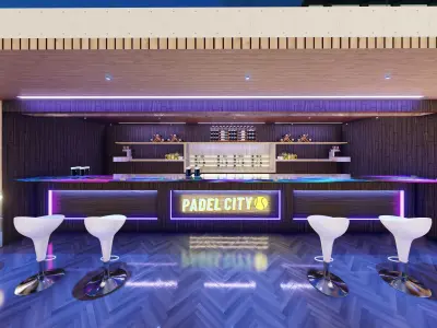 Real Project Padel City with Pubs 3D model