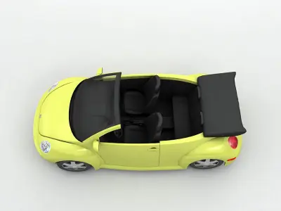  2003 Volkswagen Bug Beetle Convertible 3D model