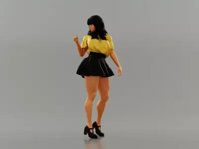 Pretty Attention Girl 3D print model