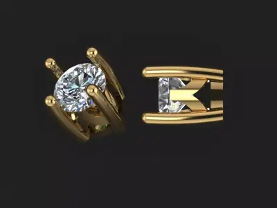 Diamond Earrings 2 3D print model