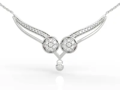 V-Shaped Diamond Pendant 3D print model