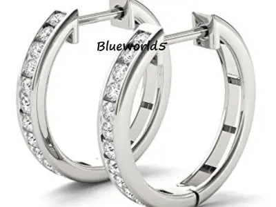 Women Diamond Earrings 3D print model 35