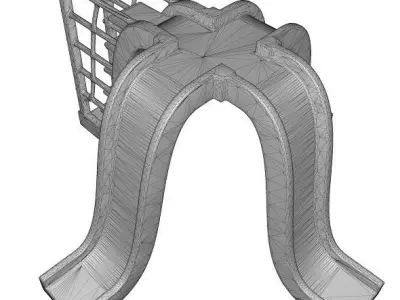 Kids Playground Equipment Low-poly 3D model