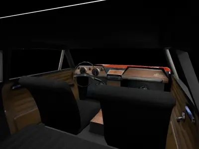 Sport Car Chevrolet Chevelle 1965 for games Low-poly 3D model