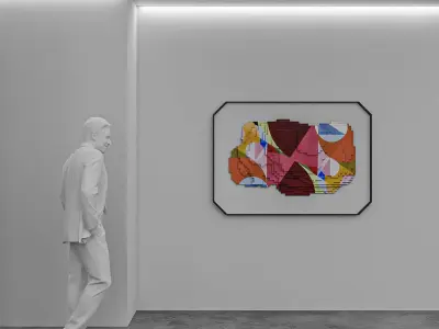 Painting Squares Colorful 3D model
