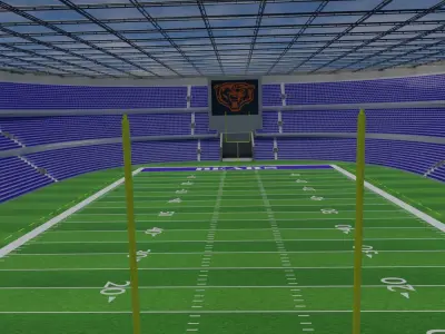 Chicago Bears - Soldier Field - American Football Stadium Low-poly 3D model