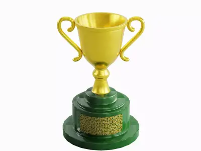 Trophy Gold Award 05 Low-poly 3D model