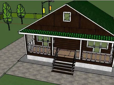 Econom-Haus house with car 3D model