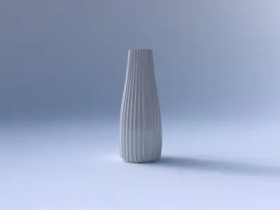 Vase with extruded vertical lines 3D print model