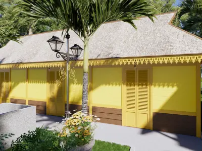 Bath House of the Sambas Sultanate Palace 3D model