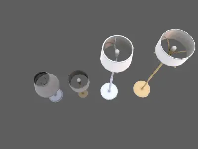 Lamps Low-poly 3D model