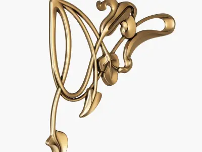art nouveau decor for cnc 3D model