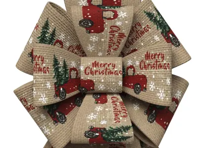 Christmas Bow Ribbon 38 Low-poly 3D model
