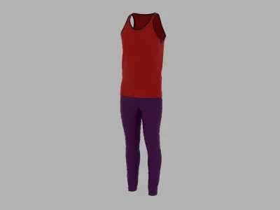 Sport Suit Low-poly 3D model