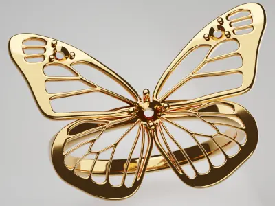 Butterfly Ring 3D print model order