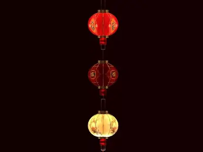 Chinese red lantern   3D model