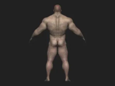 base mesh male  Low-poly 3D model