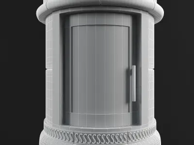 Majolica stove 3D model