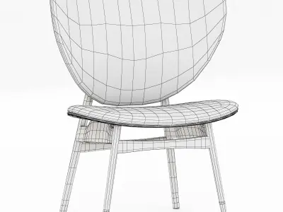 Baxter collection upholstered bench with legs 3D model