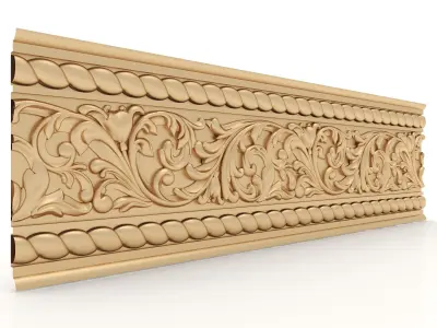 Ceiling Molding 10 - For CNC and Interior 3D model