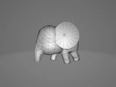 Cute Zoo Low-poly 3D model