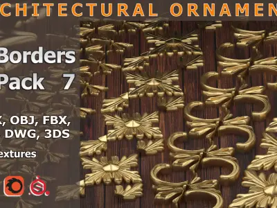 5 Borders Ornamental Pack 7 3D model