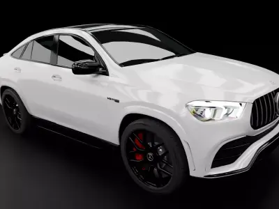 mercedes Low-poly 3D model