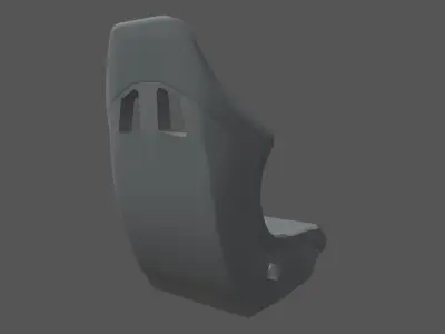 Car Seat 08 Low-poly 3D model