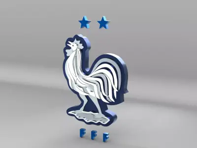 France National Soccer Team Logo 3D model