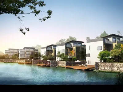 3D model of 2022 luxury fashion villa exterior 06 3D model