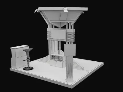 Booth Exhibition Stand a616b 3D model